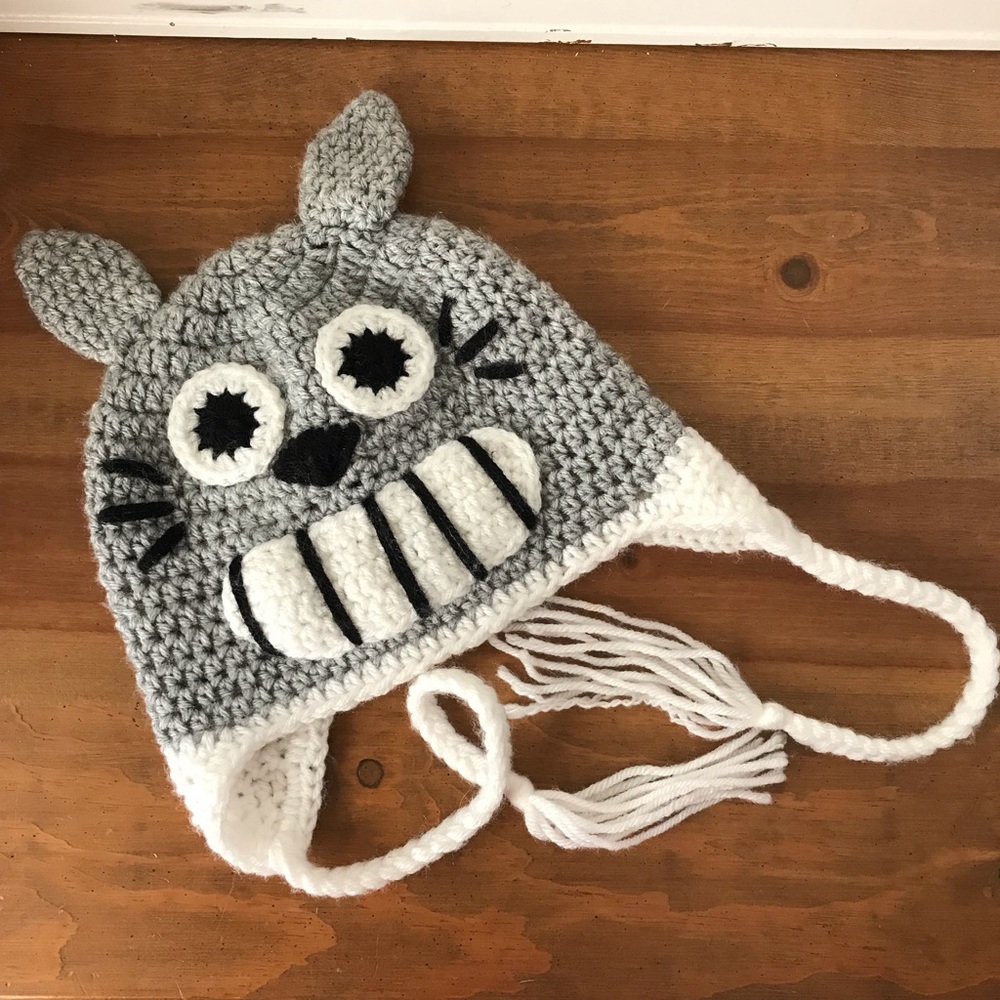 Studio Ghibli Totoro knit hat handmade